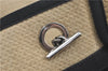 Authentic CHANEL Deauville Line CC Shoulder Tote Bag Canvas Leather Beige J1245