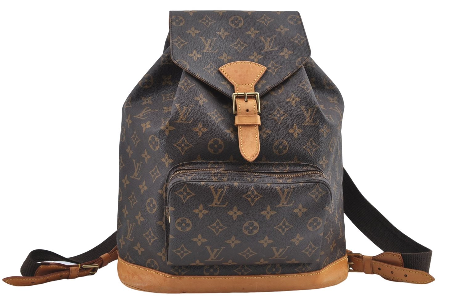 Authentic Louis Vuitton Monogram Montsouris GM Backpack M51135 LV J1246