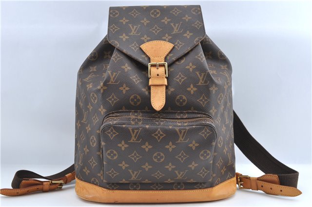Authentic Louis Vuitton Monogram Montsouris GM Backpack M51135 LV J1246