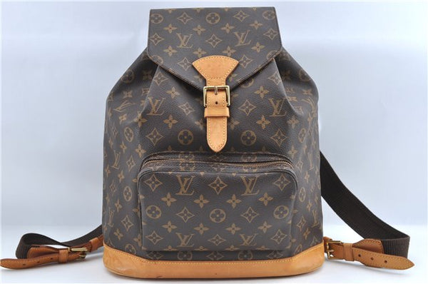 Authentic Louis Vuitton Monogram Montsouris GM Backpack M51135 LV J1246