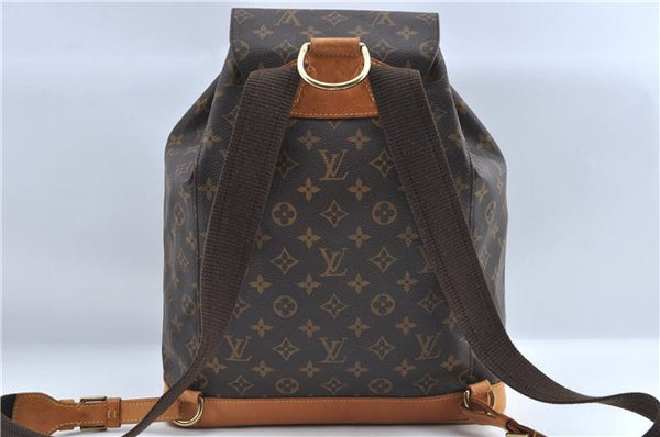 Authentic Louis Vuitton Monogram Montsouris GM Backpack M51135 LV J1246