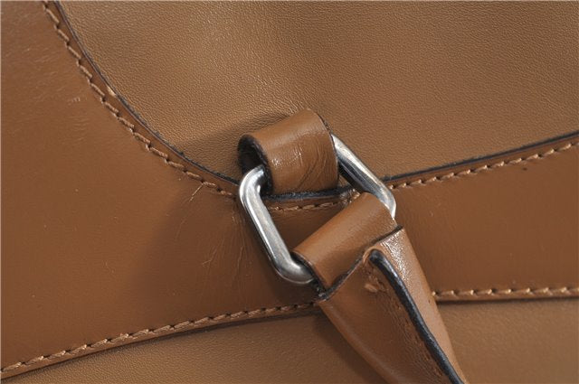 Authentic PRADA Leather Shoulder Hand Bag Purse Light Brown J1251