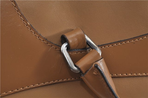 Authentic PRADA Leather Shoulder Hand Bag Purse Light Brown J1251