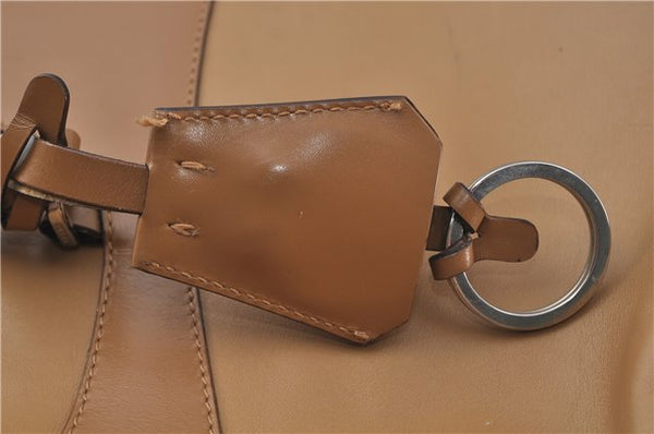 Authentic PRADA Leather Shoulder Hand Bag Purse Light Brown J1251
