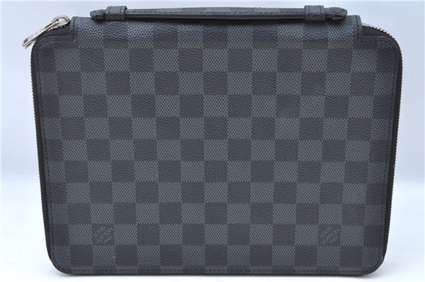 Auth Louis Vuitton Damier Graphite iPad Essential Tablet Case N63034 LV J1252