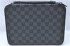 Auth Louis Vuitton Damier Graphite iPad Essential Tablet Case N63034 LV J1252