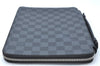 Auth Louis Vuitton Damier Graphite iPad Essential Tablet Case N63034 LV J1252