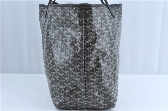 Authentic Goyard Saint Louis GM Shoulder Tote Bag PVC Leather Black J1253