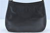 Authentic Ferragamo Gancini Leather Shoulder Bag Black SF J1256