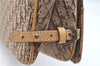 Auth Christian Dior Trotter Shoulder Hand Bag Purse Canvas Leather Beige J1258