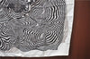 Authentic HERMES Carre 90 Scarf "ONDE DE CHIC" Silk White Gray Black J1259