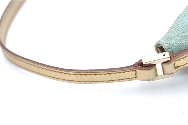 Authentic GUCCI Shoulder Hand Bag GG Canvas Leather 0050813 Light Blue J1260