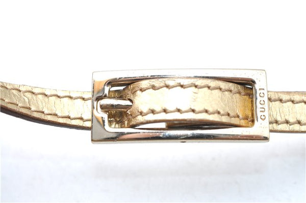 Authentic GUCCI Shoulder Hand Bag GG Canvas Leather 0050813 Light Blue J1260