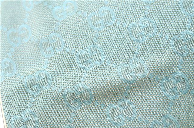 Authentic GUCCI Shoulder Hand Bag GG Canvas Leather 0050813 Light Blue J1260