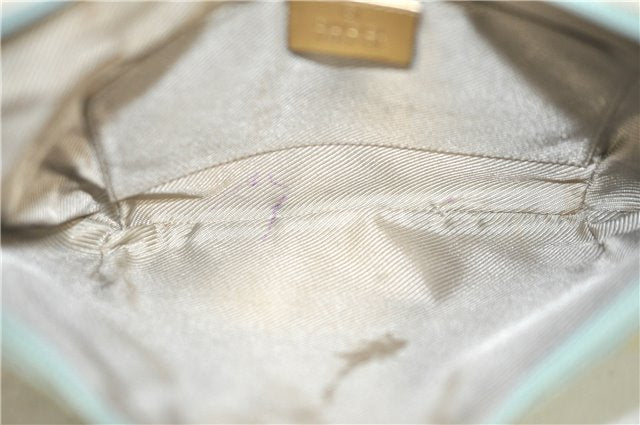Authentic GUCCI Shoulder Hand Bag GG Canvas Leather 0050813 Light Blue J1260