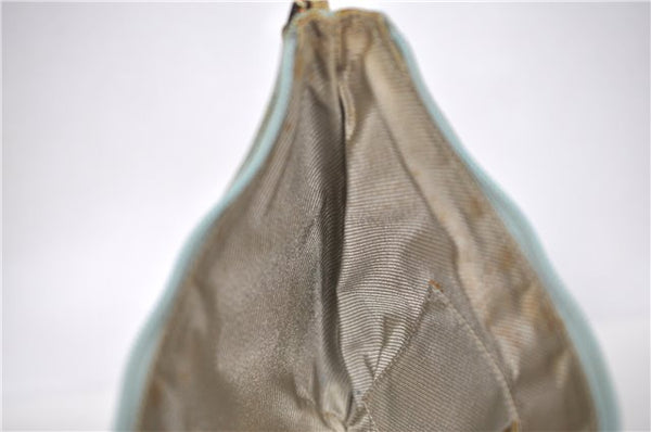 Authentic GUCCI Shoulder Hand Bag GG Canvas Leather 0050813 Light Blue J1260