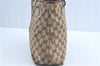 Authentic GUCCI Eclipse Shoulder Tote Bag GG Canvas Leather 120837 Brown J1262