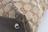 Authentic GUCCI Eclipse Shoulder Tote Bag GG Canvas Leather 120837 Brown J1262