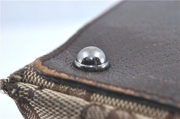 Authentic GUCCI Eclipse Shoulder Tote Bag GG Canvas Leather 120837 Brown J1262