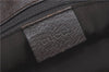 Authentic GUCCI Eclipse Shoulder Tote Bag GG Canvas Leather 120837 Brown J1262