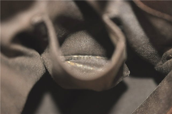 Authentic GUCCI Eclipse Shoulder Tote Bag GG Canvas Leather 120837 Brown J1262