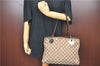 Authentic GUCCI Eclipse Shoulder Tote Bag GG Canvas Leather 120837 Brown J1262