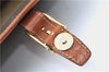 Authentic CELINE Shoulder Cross Body Bag Purse Leather Brown Khaki J1263