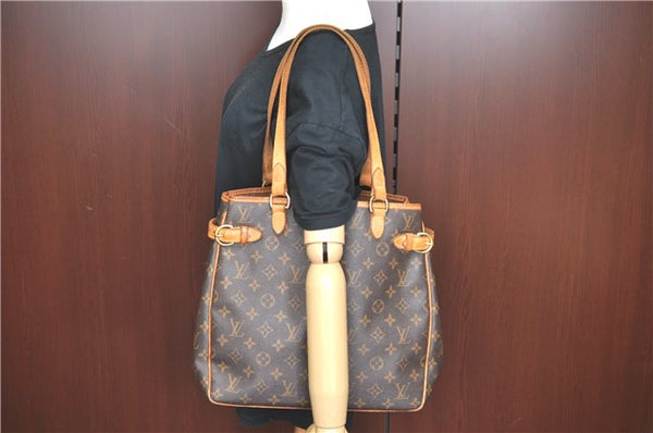 Authentic Louis Vuitton Monogram Batignolles Vertical Tote Bag M51153 LV J1264