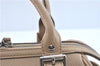 Authentic BURBERRY Vintage Leather Hand Boston Bag Beige J1265