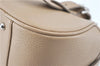 Authentic BURBERRY Vintage Leather Hand Boston Bag Beige J1265