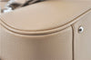 Authentic BURBERRY Vintage Leather Hand Boston Bag Beige J1265