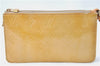 Auth Louis Vuitton Vernis Lexington Hand Bag Pouch Yellow M91058 LV Junk J1270