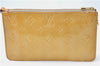 Auth Louis Vuitton Vernis Lexington Hand Bag Pouch Yellow M91058 LV Junk J1270