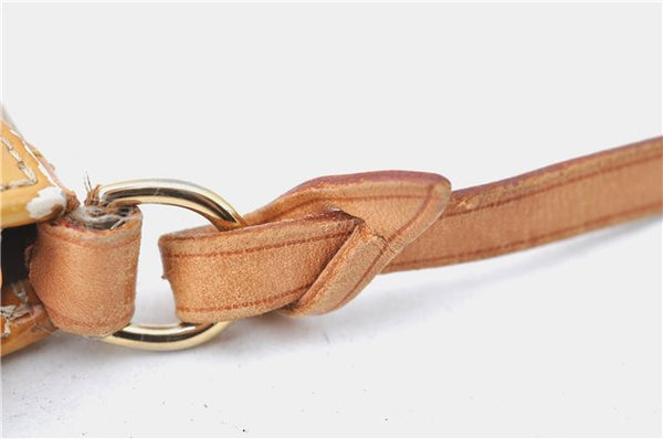 Auth Louis Vuitton Vernis Lexington Hand Bag Pouch Yellow M91058 LV Junk J1270