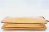 Auth Louis Vuitton Vernis Lexington Hand Bag Pouch Yellow M91058 LV Junk J1270