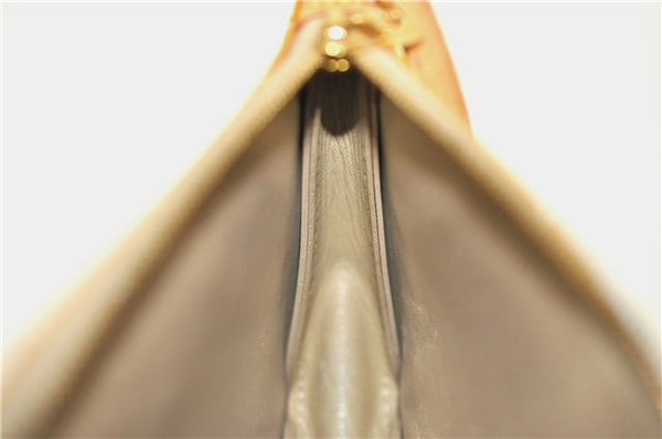 Auth Louis Vuitton Vernis Lexington Hand Bag Pouch Yellow M91058 LV Junk J1270