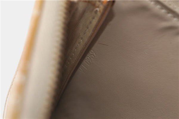 Auth Louis Vuitton Vernis Lexington Hand Bag Pouch Yellow M91058 LV Junk J1270