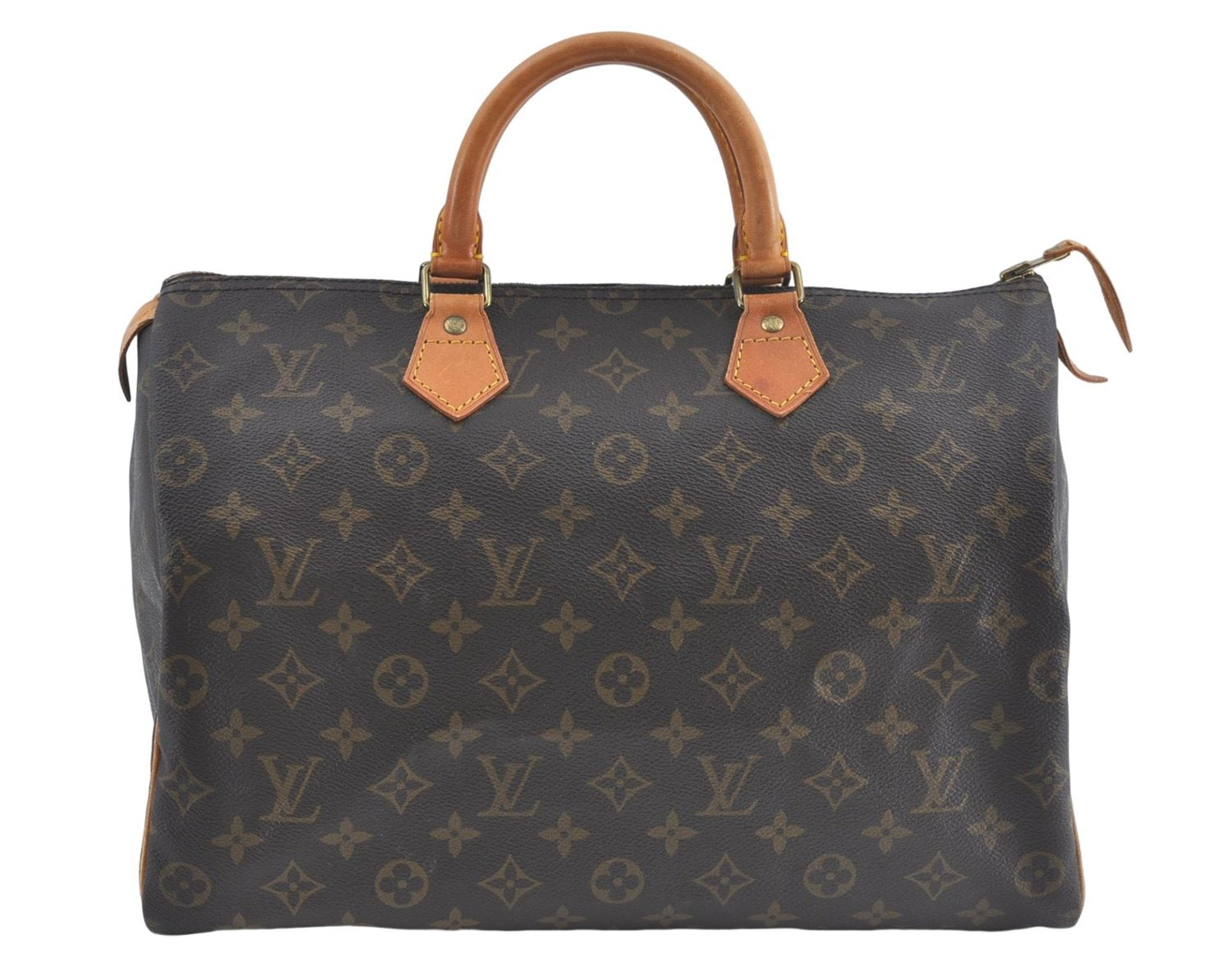 Authentic Louis Vuitton Monogram Speedy 35 Hand Boston Bag M41524 LV J1274