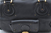 Authentic Chloe Paddington Leather Shoulder Hand Bag Purse Black J1275