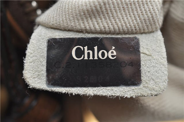Authentic Chloe Paddington Leather Shoulder Hand Bag Purse Brown J1276