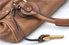 Authentic Chloe Paddington Leather Shoulder Hand Bag Purse Brown J1276