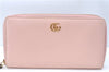 Authentic GUCCI Long Wallet Purse Leather 456117 Light Pink J1277
