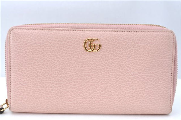 Authentic GUCCI Long Wallet Purse Leather 456117 Light Pink J1277