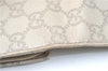 Authentic GUCCI Guccissima Long Wallet Purse GG Leather 190336 White J1278