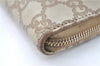 Authentic GUCCI Guccissima Lovely Heart Long Wallet GG Leather 282477 Gold J1279