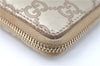 Authentic GUCCI Guccissima Lovely Heart Long Wallet GG Leather 282477 Gold J1279