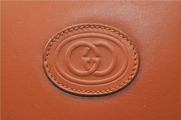Authentic GUCCI Shoulder Hand Bag Purse Leather Brown J1280