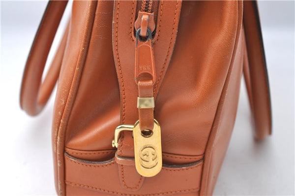 Authentic GUCCI Shoulder Hand Bag Purse Leather Brown J1280