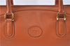 Authentic GUCCI Shoulder Hand Bag Purse Leather Brown J1280