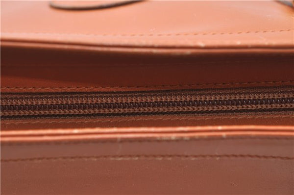 Authentic GUCCI Shoulder Hand Bag Purse Leather Brown J1280